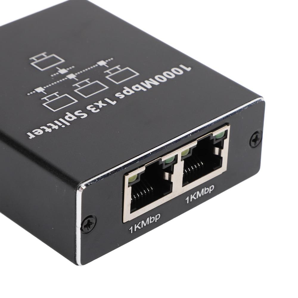 Plug and Play 1000Mbps Ethernet Splitter RJ45 Port 1 to 3 LAN Splitter High Speed Internet Splitter Cat 5/5e/6/7/8 Cable