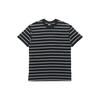 Дышащая полосатая спортивная футболка с коротким рукавом для мужчин, топы, черный цвет DM8880-010