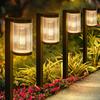 Letmy Solar Garden Lights, Set of 4, Solar Outdoor Lights, IP65 Waterproof, Recessed, Warm White LED Pathway Lights, High Brightness, Automatic