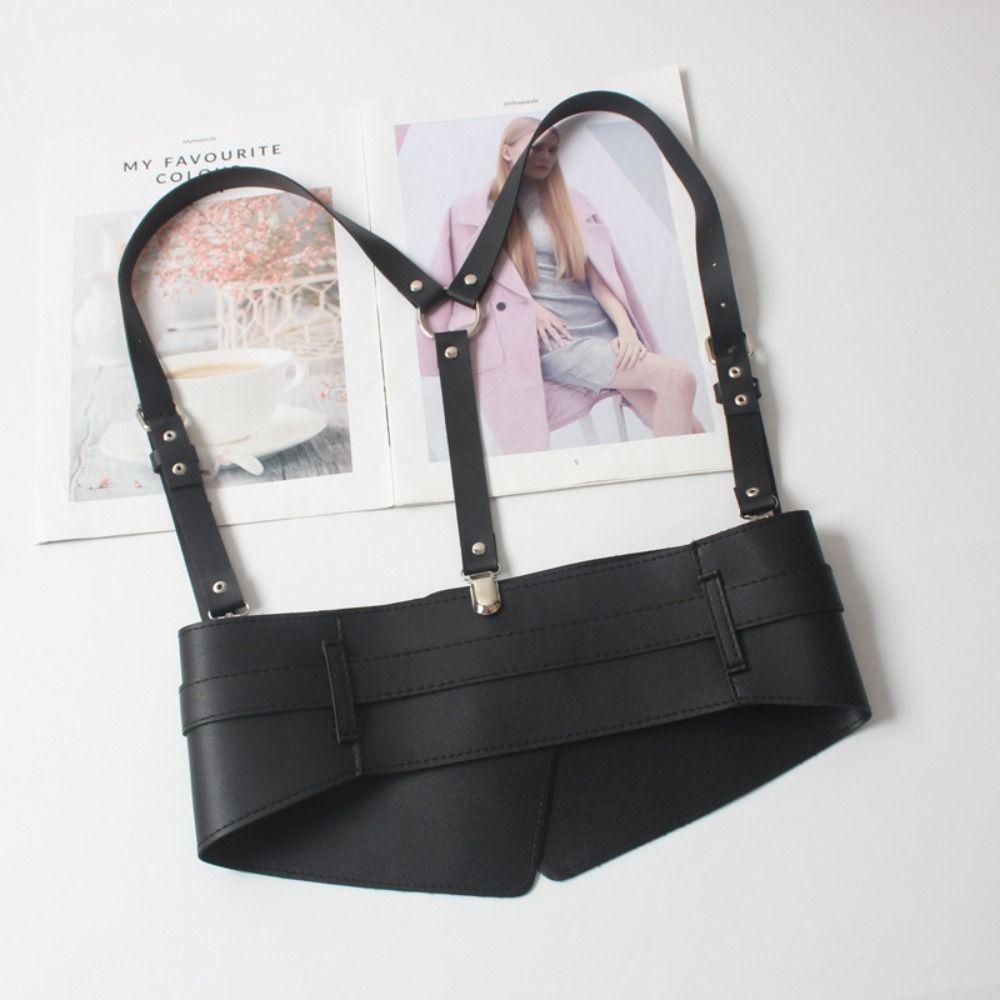 Широкий пояс панк-пояс корсет на грудь корсетный пояс готический подтяжки украшение