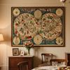 English Vintage Map Wall Backdrop Cloth Wall Decor Home Decor,Study,Geographical Tools,Tourism/education Tools