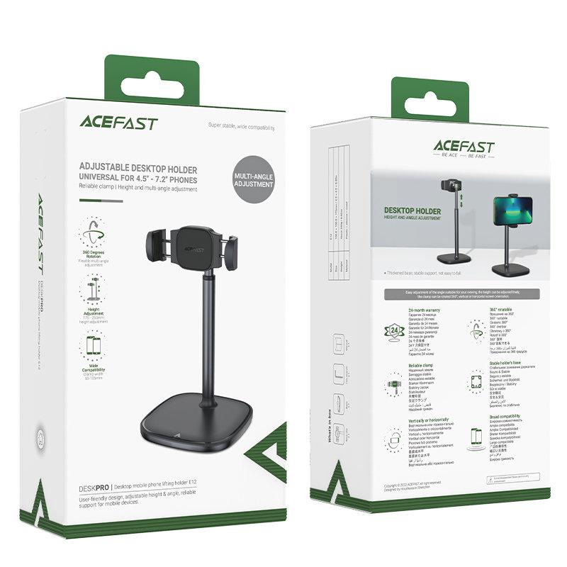 Telescopic phone holder stand black