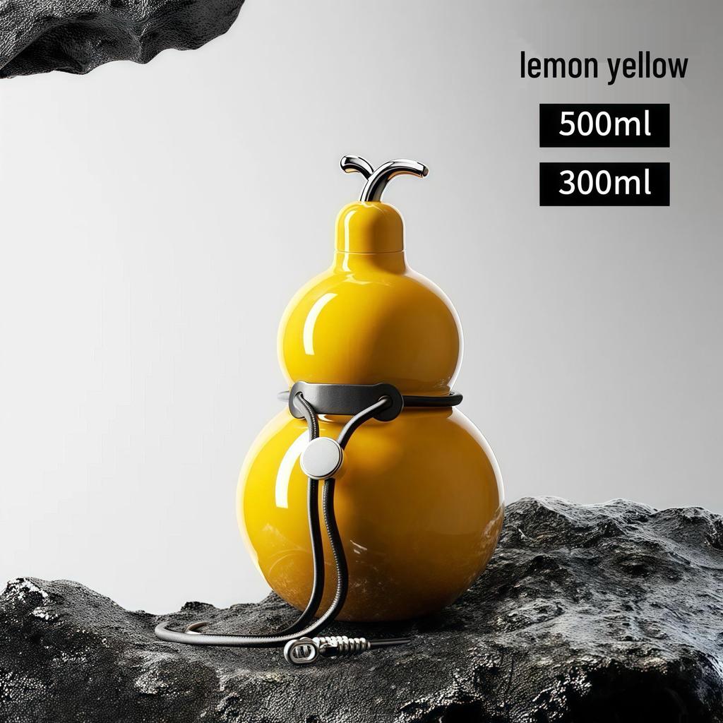 High-End Gourd Thermos: 316 Stainless Steel, Portable, Large Capacity, Unisex, Luxurious Design