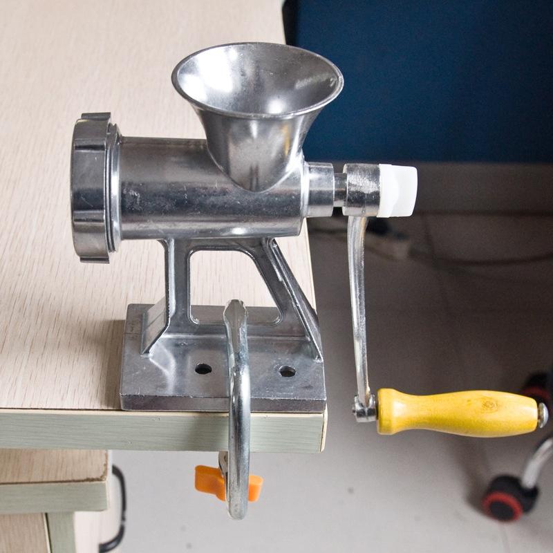 Ручная мясорубка из алюминиевого сплава, ручная мясорубка, колбаса, говядина, ручная рукоятка, мясорубка и настольный зажим, кухонный домашний инструмент