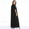Muslim Women's Short-Sleeve Kaftan: Loose Fit Long Dress In Large Sizes