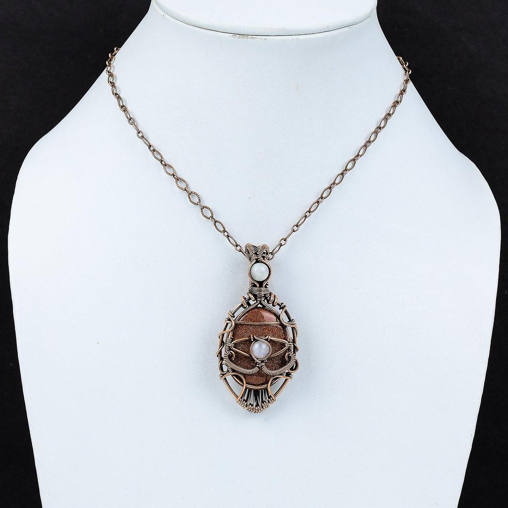 Evil Eye Sun Sitara Pendant Copper Wire Wrapped Pendant Evil Eye Copper Jewelry Handmade Gemstone Pendant Rainbow Moonstone Jewelry For Gift