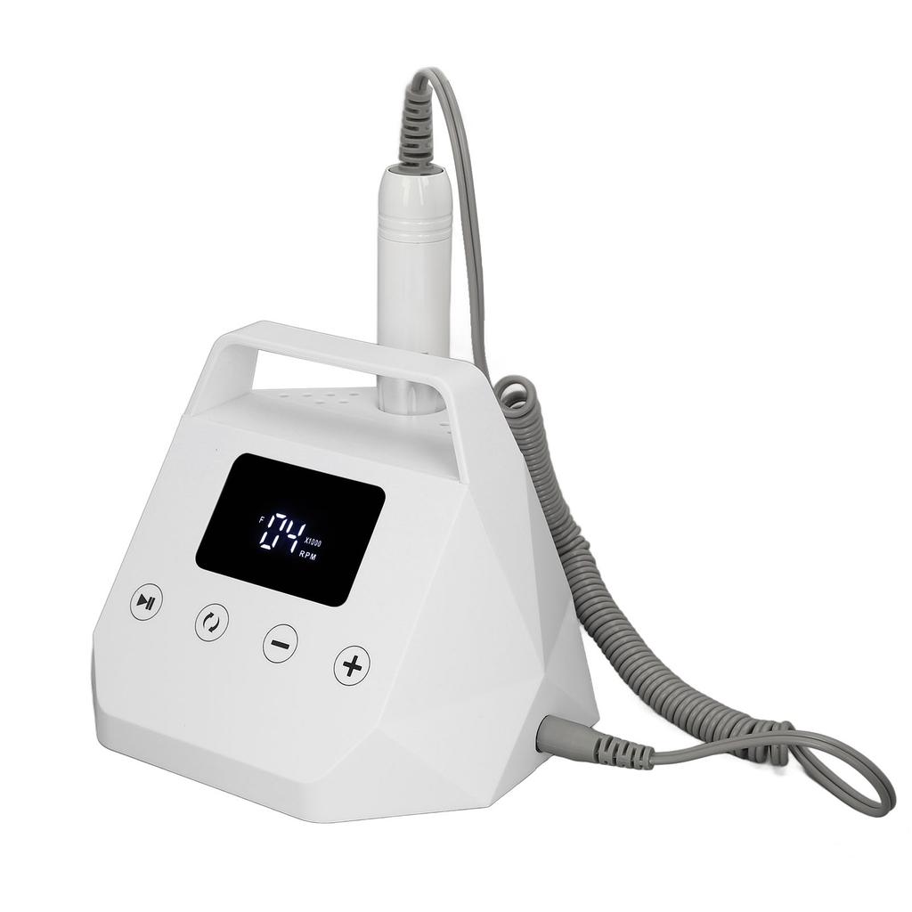Electric Nail Drill Machine 35000RPM Low Vibration Stable Speed Nail Grinding Machine White
