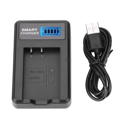 Зарядное устройство для аккумулятора LP E17, однослотовое, USB-зарядка с ЖК-экраном для Canon EOS M3 M5 M6 760D