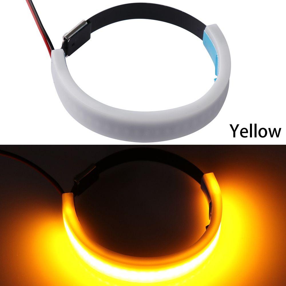 Flexible Red/Blue/Yellow/White 45mm-70mm Turn Signal Light  Indicator Fork Motorcycle SMD LED Strip
