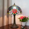 Настольные лампы в традиционном стиле Витражная распускающаяся роза Винтажный настольный светильник Спальня Средиземноморский ресторан Турецкий домашний декор