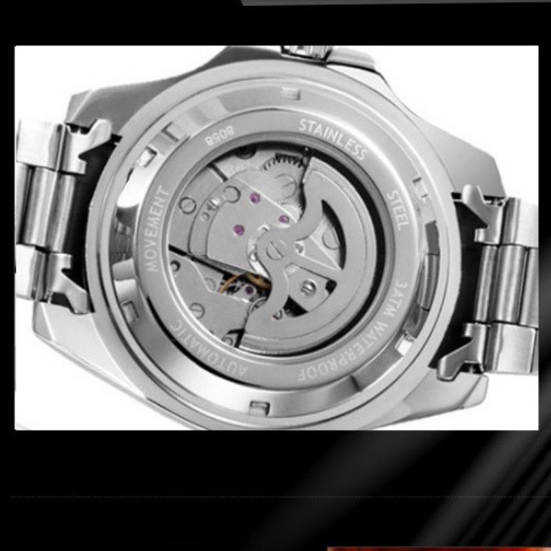 LONGLUX Aqua Ghost Мужские автоматические механические часы Водонепроницаемые мужские часы