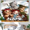 Personalized The Wizard of Oz Background Tapestry,Custom Name Birthday Party,Multifunctional Wall Decoration for Home Decor,Various Occasions