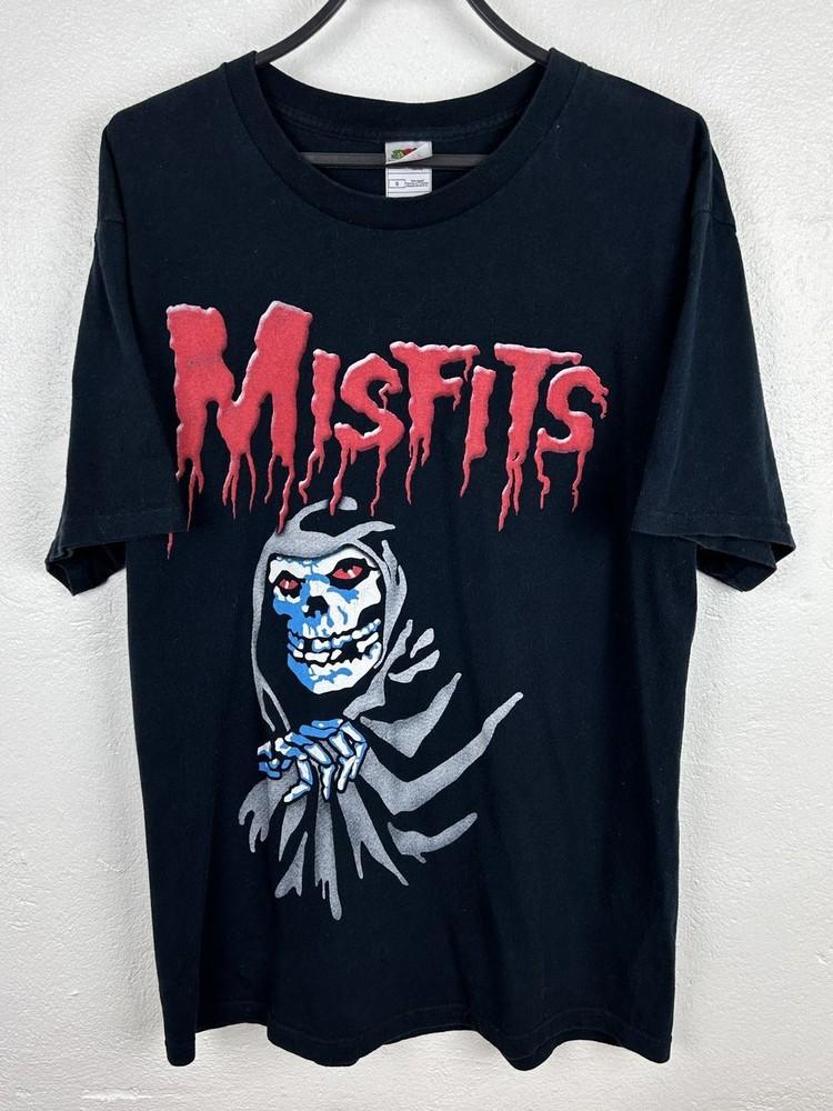 Misfits Band Skull Logo Retro Style Black Unisex Tshirt Reprint S5XL KH8505 Unisex T-Shirt