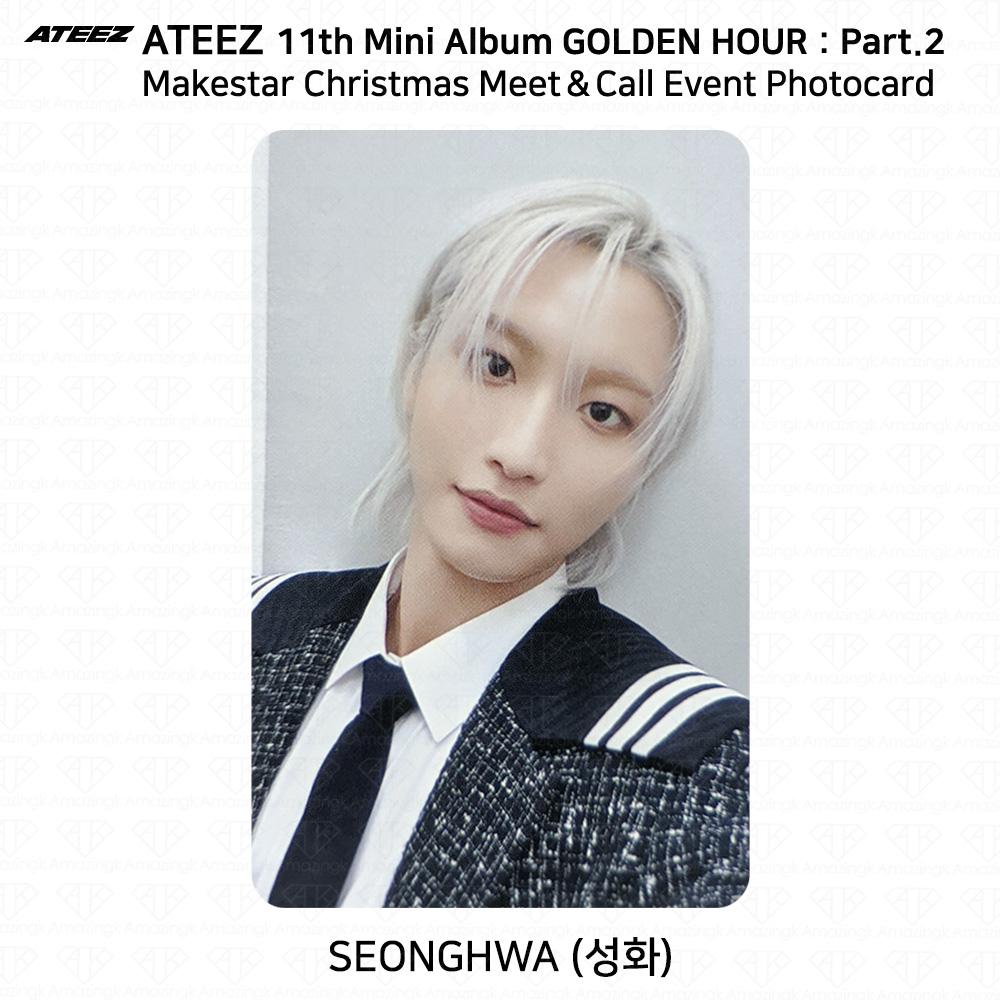 ATEEZ Golden Hour Часть 2 Makestar Christmas Meet&Call Event Фотокарточка Наклейка
