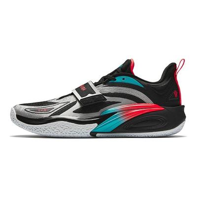 Kai 1 Kyrie 1 Амортизация Kaleidoscope для нападения Нескользящие баскетбольные кроссовки с низким верхом Мужские кроссовки Черный Серебристый 112431102S-4