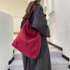 Ретро повседневная сумка большой вместимости для поездок на работу, женская популярная новая осенне-зимняя повседневная модная сумка-тоут, нишевая сумка через плечо