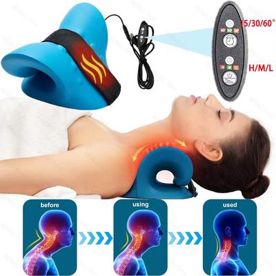 Растяжка для шеи Облегчение боли Устройство для шейной тракции Подушка Графеновая грелка Тракционная подушка Ортопедический релаксатор для плеч