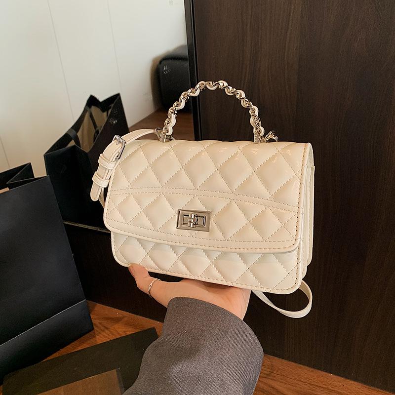 Сумка-цепочка ромбовидной формы, женская новая летняя нишевая на плечо, мессенджер, портативная маленькая квадратная сумка