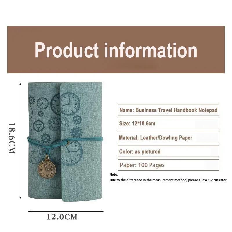 Vintage A6 Retro PU Leather Notebook Diary Notepad Planner Business Executive Writing Pads for Office School Stationery Supplies