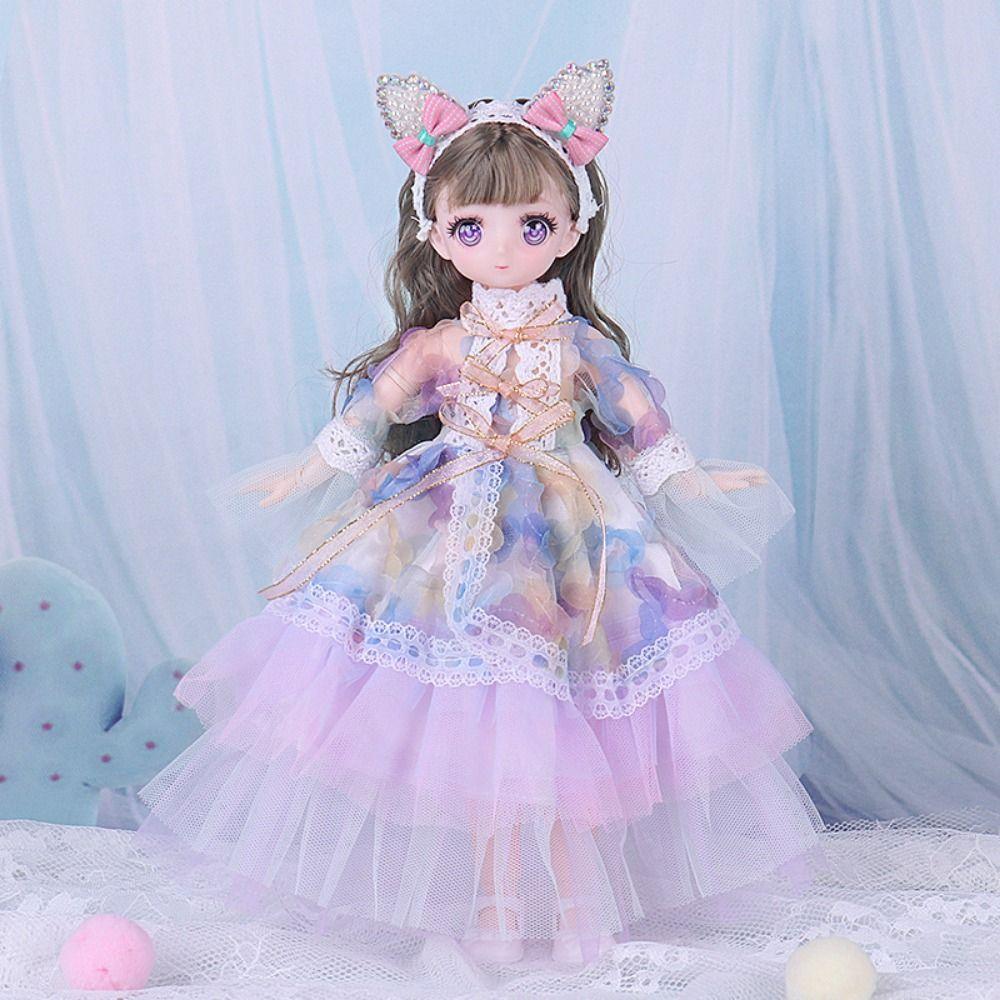 Fashion Doll Princess Dress Cute 1/6 Dress Up Doll DIY Clothes 30cm Dolls Clothes  BJD Doll