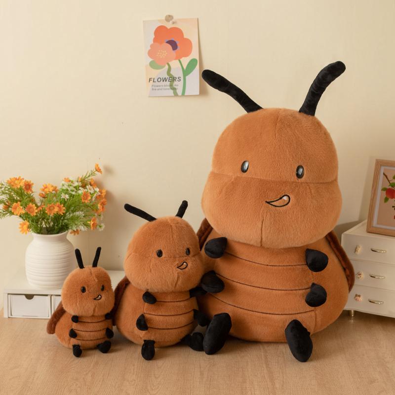 Creative Ant Bee Cockroach Doll Stuffed Plush Toy Doll Cartoon Anime Cute Pillow Funny Birthday Gift Doll