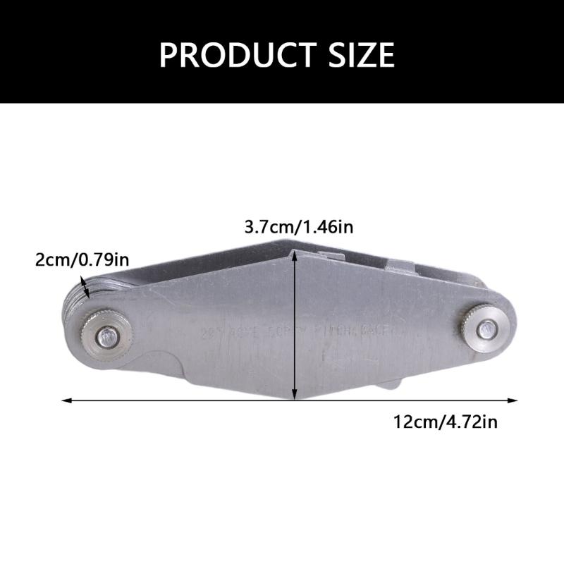 Нержавеющий резьбомер с Т-образной резьбой 29° Резьбомер Инструмент для измерения резьбы для промышленных измерений