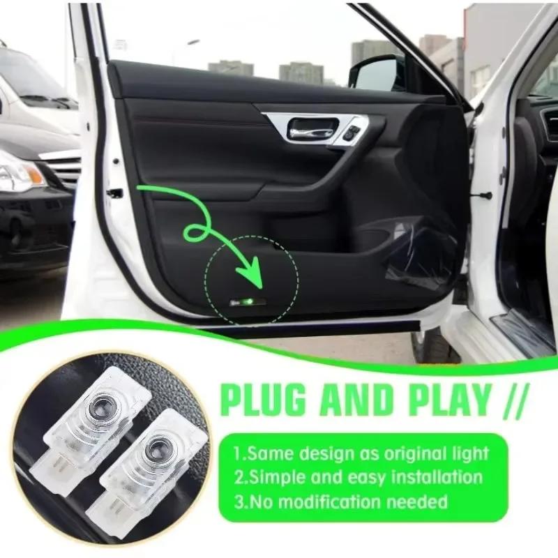 for Cadillac SRX XT4 XT5 XT6 ATS XTS CTS CT6 2018 2019- 2025 Led Welcome Car Door Light Projector Ghost Shadow Lamp Accessories AIX1