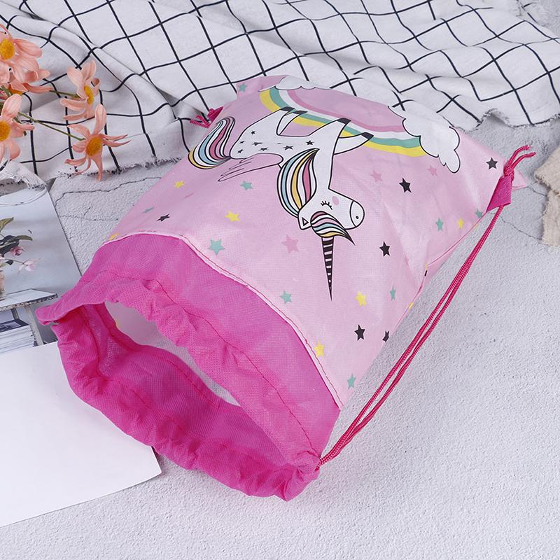 Красивый цветок единорог мультфильм нетканый подарочный пакет продвижение бесплатная повседневная необходимость связка карман