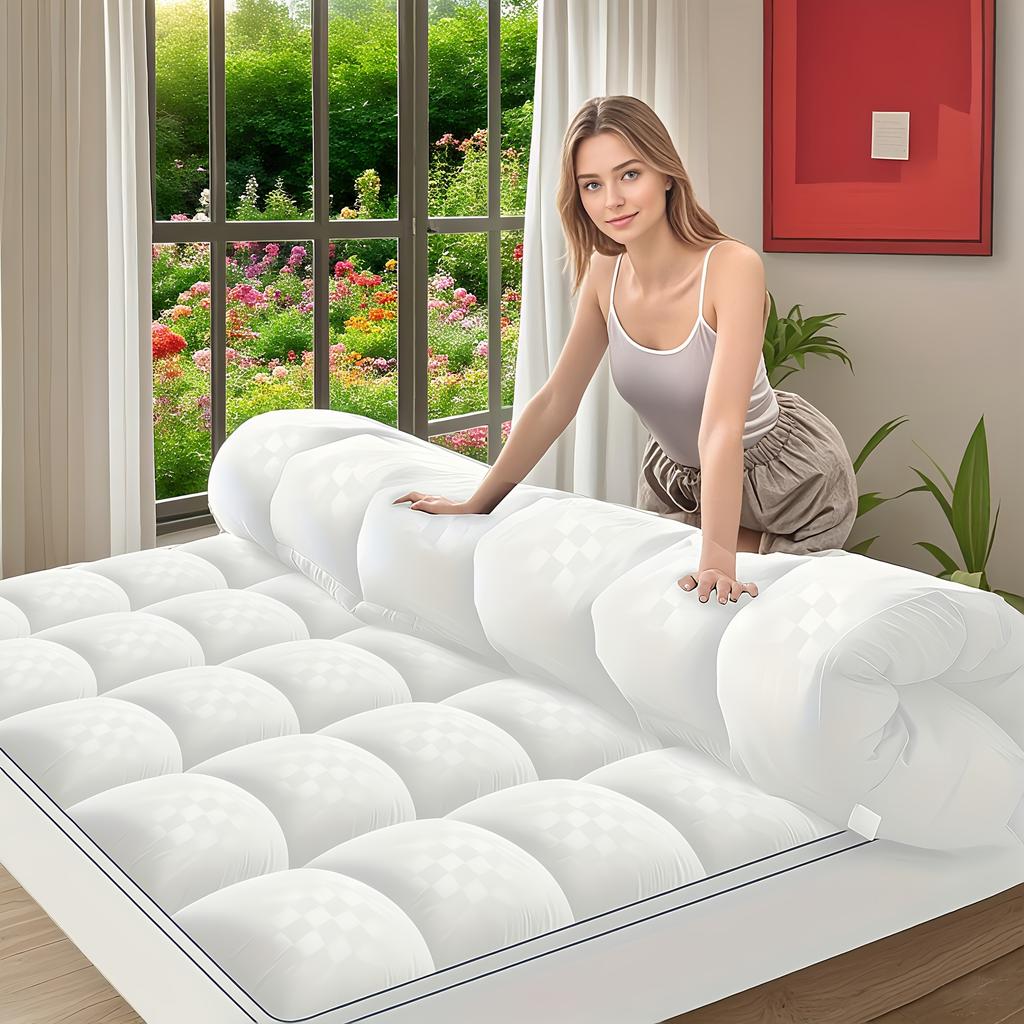 Mattress Topper, Extra Thick Mattress Pad Pillow Top Mattress Cover Quilted Fitted Mattress Protector