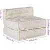Modular Sofa Element Cream 70 x 70 x 54 cm Fabric