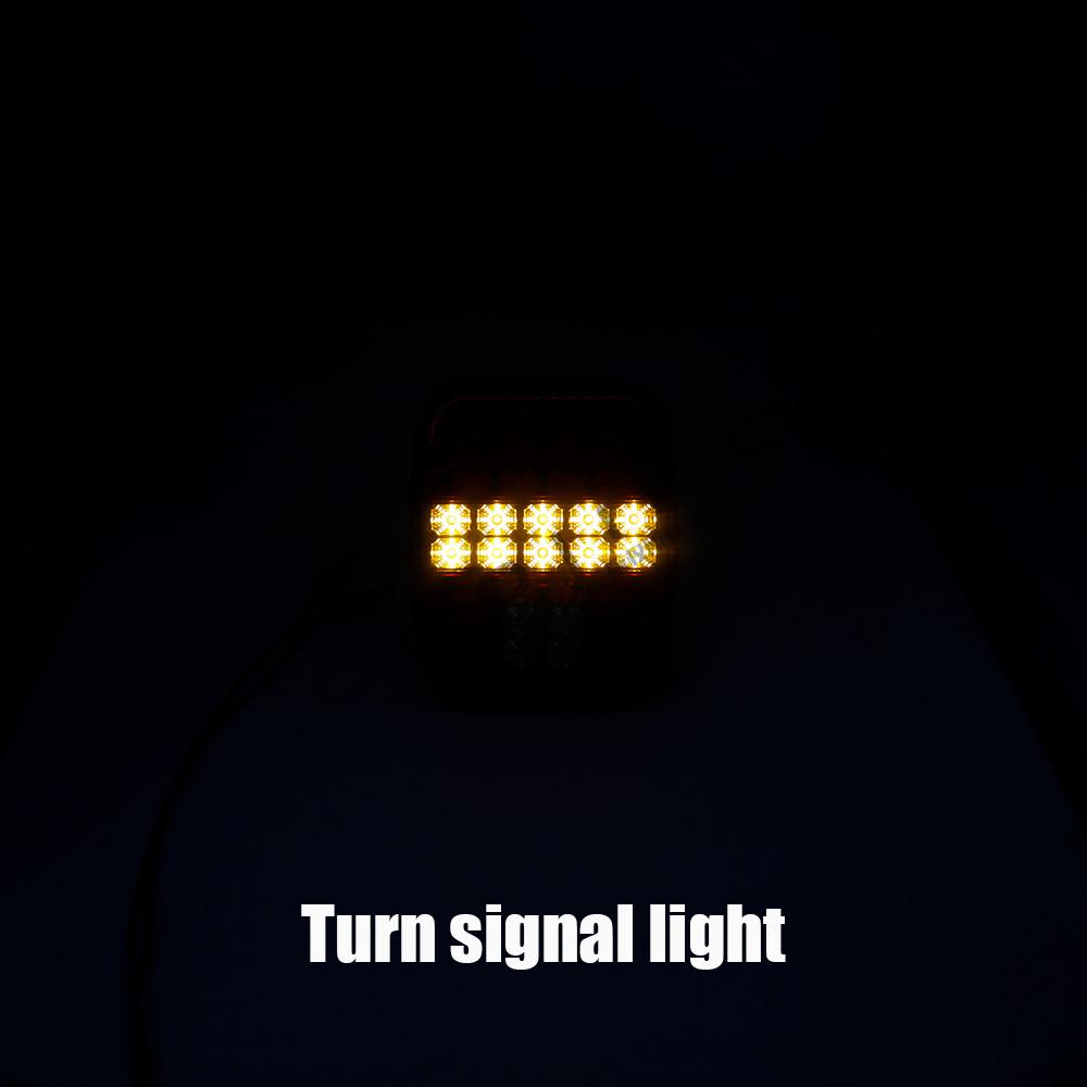 2pcs 12V 24V 39 LED Tail Light Combination Stop Turn Signal Light Trailer Tail License Plate Lamp Truck Rear Lamp Waterproof
