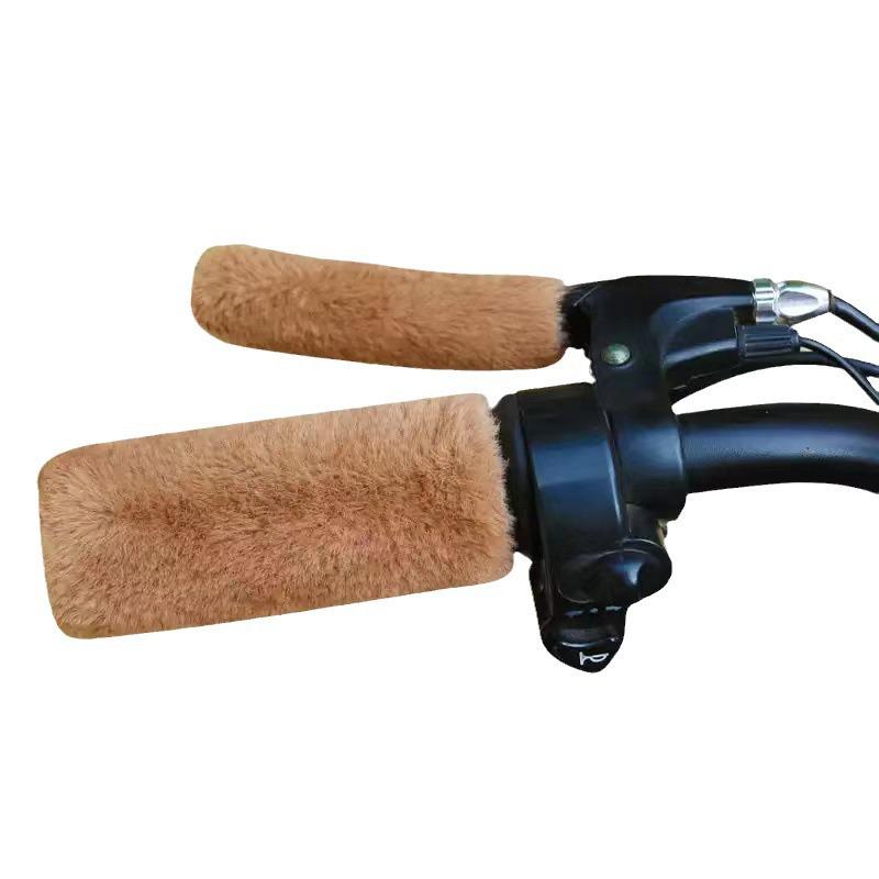 Универсальный плюшевый зимний чехол на руль для электромобилей, мотоциклов и велосипедов