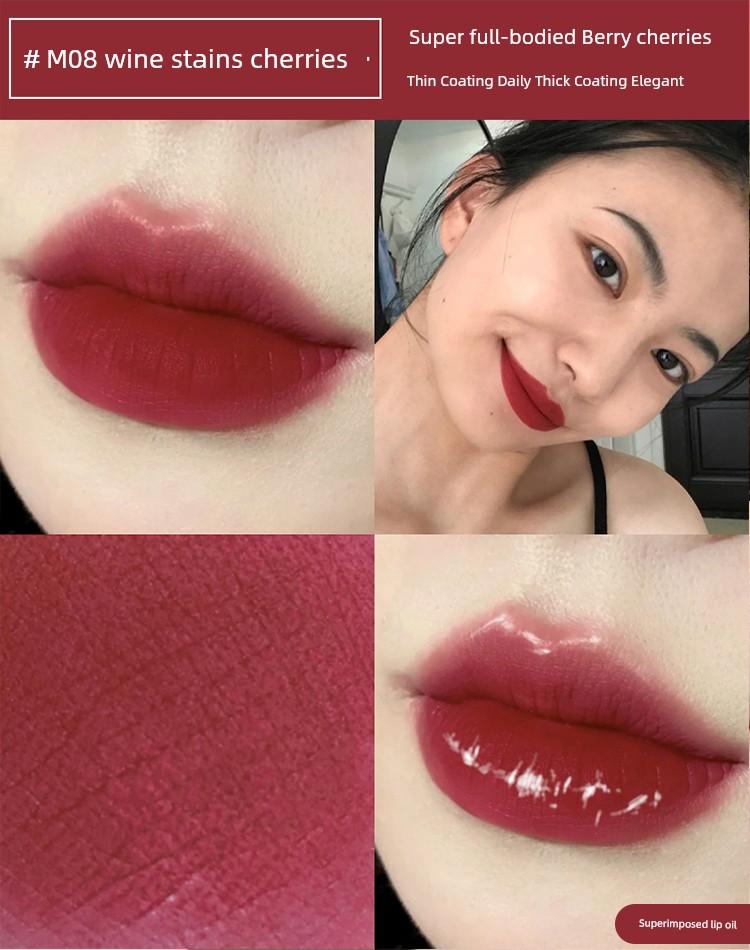AKF Lip Mud M08/25/09/19/04/M07 Color Sea Salt Princess Caramel Chocolate Glaze Lipstick