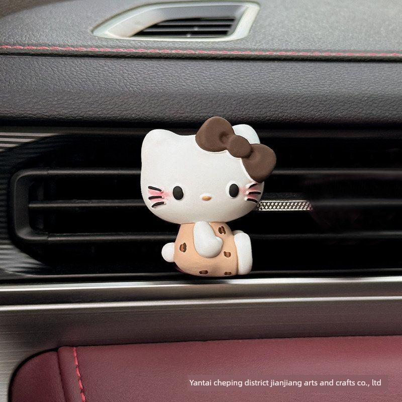 Kt Cat New Car Air Freshener Cartoon Perfume Diffuser Stone Car Vent Decoration Car Interior Accessory Ornament Fragrance