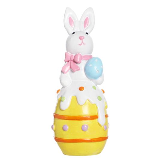 Статуэтка пасхального кролика, резиновые фигурки кроликов с цветком/яйцом/морковкой, настольные украшения для домашнего офиса, фермерского дома, весенний декор