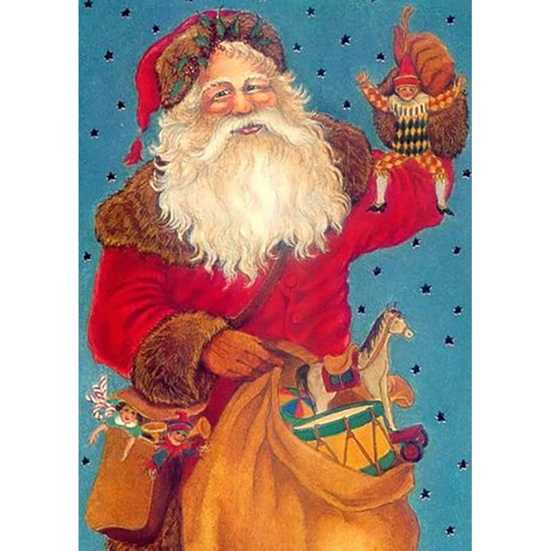 DIY мультфильм Санта-Клаус 5D алмазная живопись полная круглая дрель Алмазная вышивка Рождественский подарок наборы для вышивки крестом домашний декор