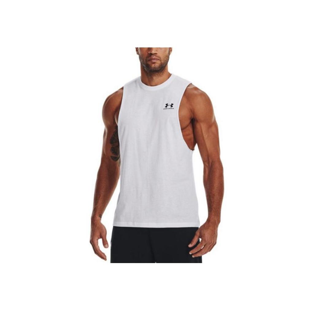 Under Armour Sportstyle Training Vest Loose Fit Crew Neck Men Tops White 1329286-101