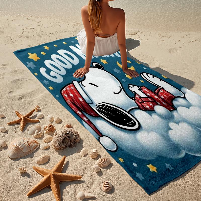 Cute Dog Dreams Under Stars Beach Towel, Super Soft Microfiber, Gift for Her/Him, Birthday, for Pool, Beach, Travel, Home Decor Fan gifts