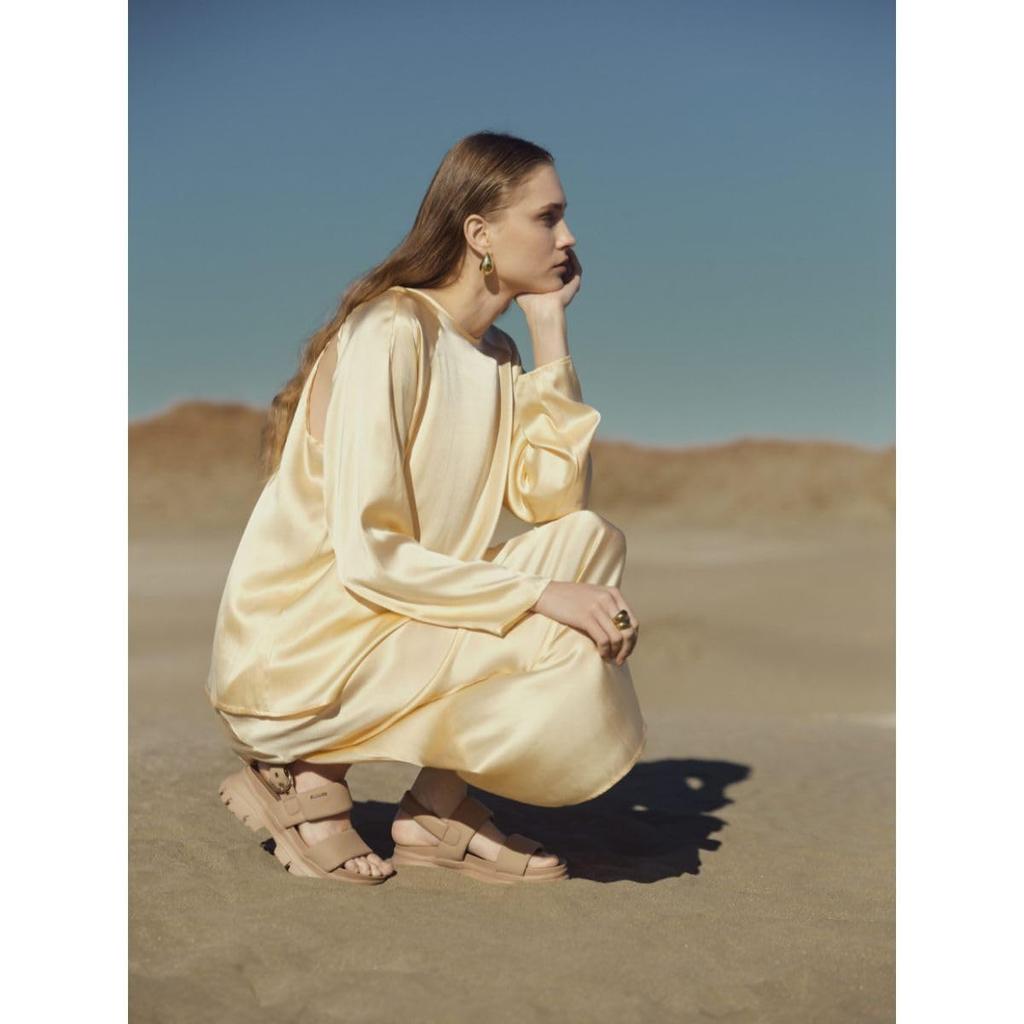 HIMIKO/Himiko/Platform Padded Sandals/651201 Brown L