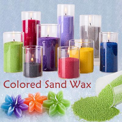 50 г цветной воск для песка, перламутровый воск для свечей, ледяной цветок, воск для самостоятельного изготовления свечей, песочная чашка, принадлежности для художественных поделок ручной работы