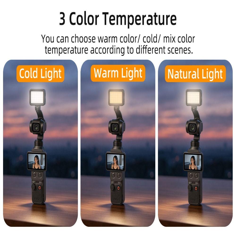 Three Color Lighting Magnetic Fill Light for DJI Osmo Pocket 4 Camera Accessories