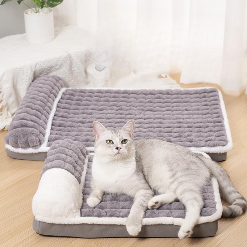 Pet Mat Cat Nest Pet Plush Nest Autumn and Winter Warm Removable and Washable Four-season Universal Cat Bed Cat Mat