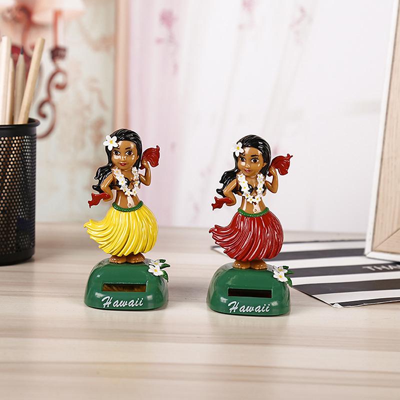 Автомобиль Декор Танцующая Кукла Солнечная Энергия Игрушка Гавайская Хула Девушка Трясущая Голову Орнамент