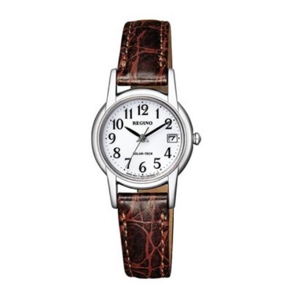 Citizen Женский KH4-815-10 ( Часы REGUNO Solar-Tech Strap женские) Круглые часы из коричневого нержавеющего материала