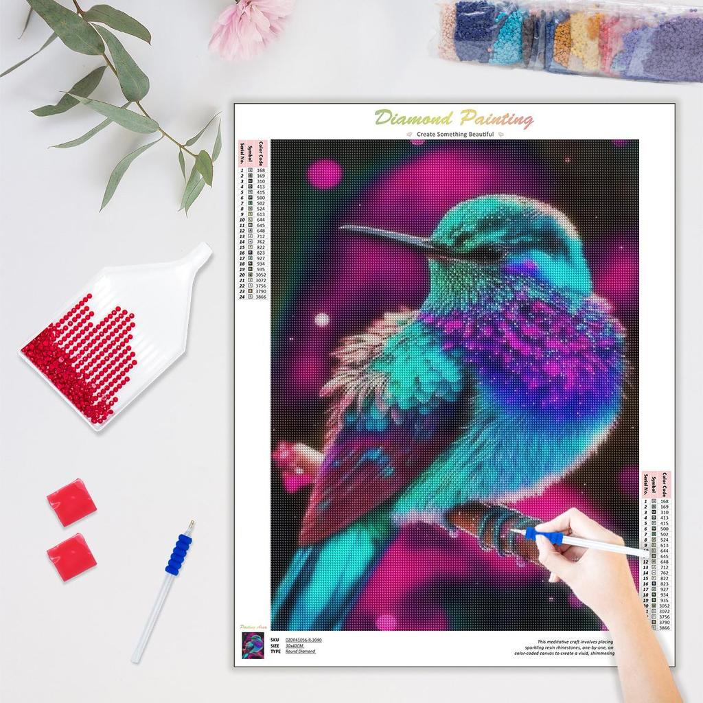 Diy Алмазная картина животное птица полная круглая алмазная вышивка крестиком картина из страз ручной работы настенное искусство домашний декор 30x40 см