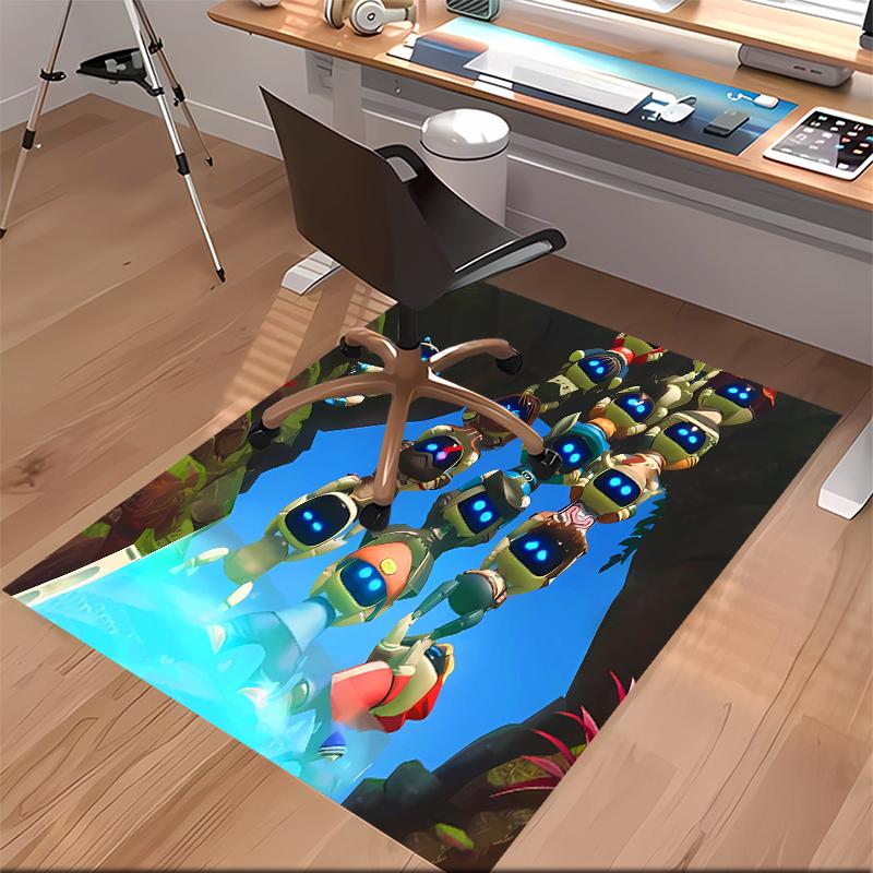 1pc Astro Bot4 Print Area Rug - Soft, Washable Non-Slip Indoor Mat for Office Chairs, Living Room, Home Office Decorative Rug