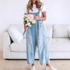 Fashion Retro Distressed Holes Loose Wide-leg Comfortable Casual Denim Overalls Women