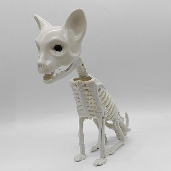 Halloween Animal Skeletons Dog Bat Frog Scorpion Spider Snake Rat Bone Skeletons for Halloween Party Haunted House Graveyard Scene Decoration