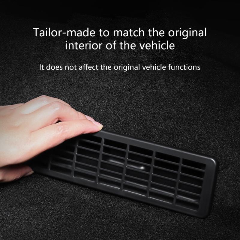 2pcs For Model Y Juniper 2025 Car Air Outlet Cover Under Seat Vent Protection Cover Anti clogging grille protector