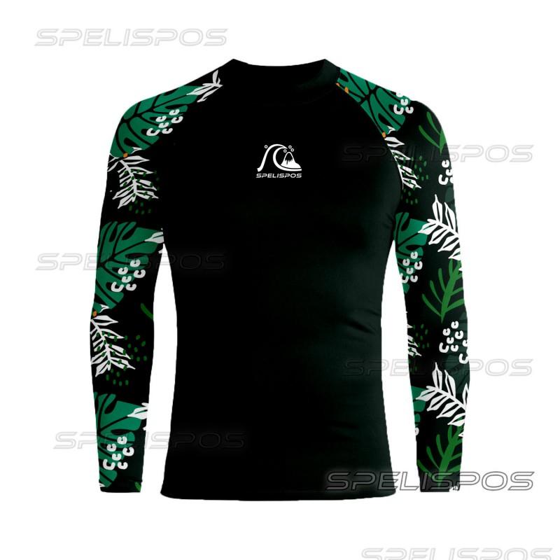 Mens UPF 50 Long Sleeve Rash Guard Swim Shirt Surfing Diving Beach Sun Protection Quick Dry Sports Top